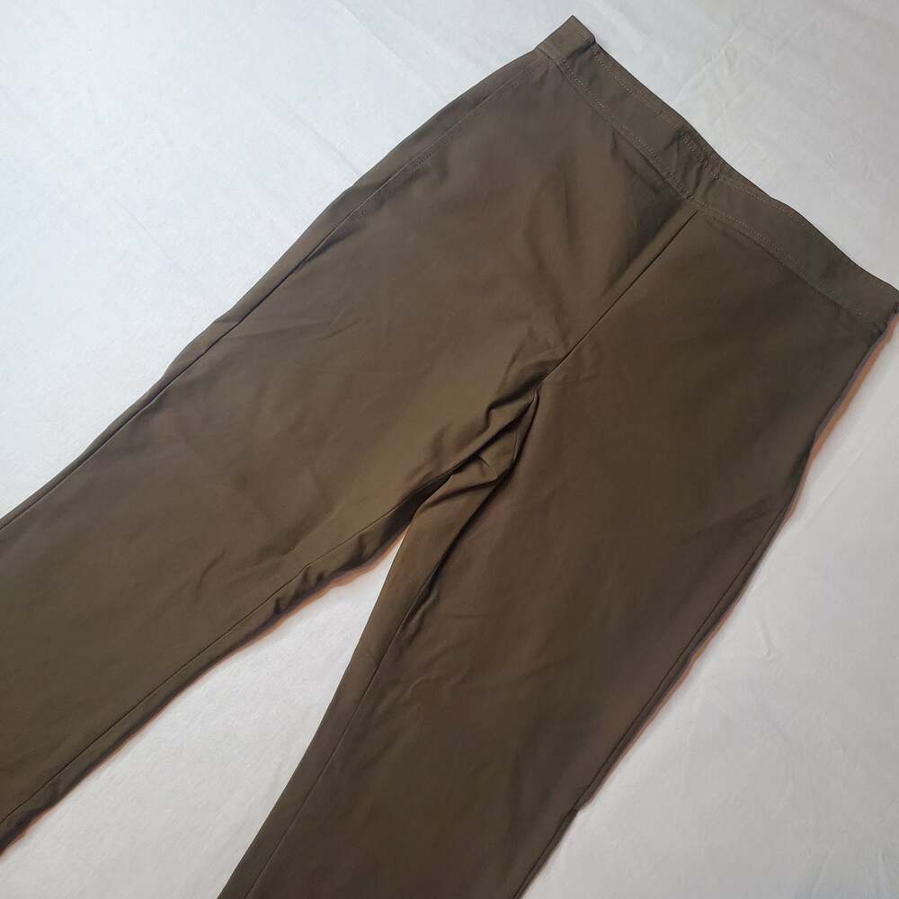 Theory Women's Size 10 Bimsa Approach High-Waist Crop Pant Green